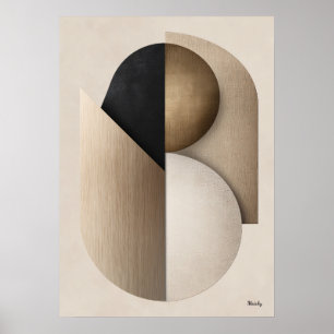 Luxus-Kunst im Art Deco-Stil, geometrische Wandkun Poster