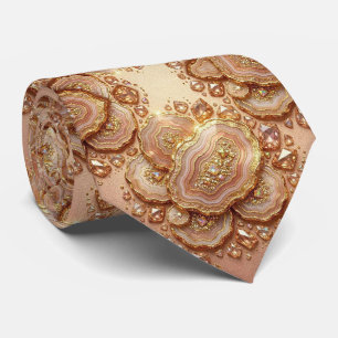 Luxus-Kunstseide Rosen-Gold-Geoden-Schlips Krawatte