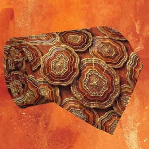Luxus-Kunstseide Rost + Gold-Geoden-Krawatte Krawatte