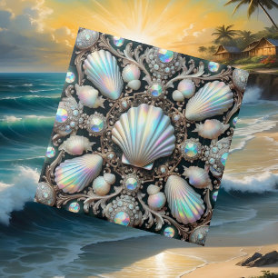 Luxus-Küsten-Dekor Diamanten und Muscheln Fliese