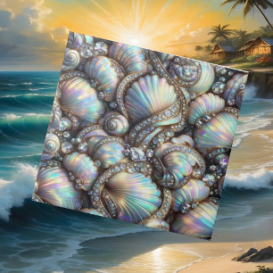 Luxus-Küsten-Dekor   Diamanten und Muscheln Fliese