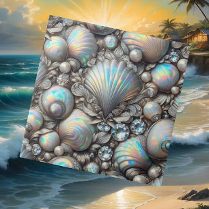 Luxus-Küsten-Dekor   Diamanten und Muscheln Fliese