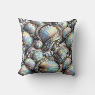 Luxus-Küsten-Dekor   Diamanten und Muscheln  Kissen