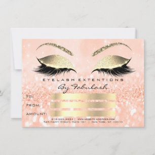 Luxus Lashes Gold Makeup Zertifikat Geschenk