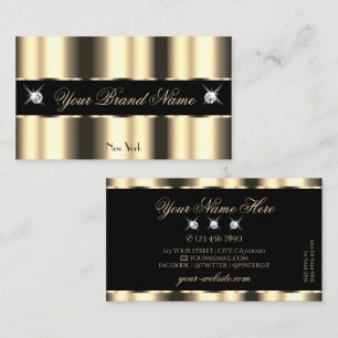 Luxus Licht Golden Black Sparkle Juwelen Glamour Visitenkarte