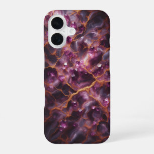 Luxus-Lila-Amethyst-Kristall-Handyhülle - Royal iPhone 16 Hülle