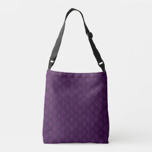 Luxus Lila Floral Tragetaschen Mit Langen Trägern