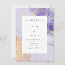 Luxus Lila & Golden Abstrakt Wedding