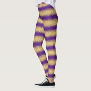 Luxus Lila Popular Geschenk Gold Glitzer Leggings