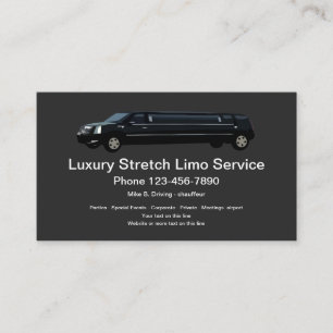 Luxus-Limousinen-Chauffeur-Service Visitenkarte