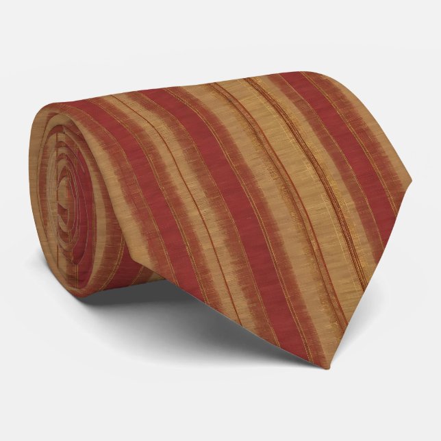 Luxus Linen Popular Burgundy Gold Collection Krawatte (Gerollt)
