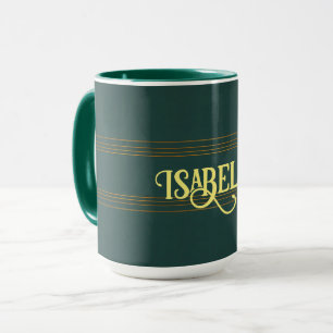 Luxus Linen Popular Green Gold Texture Collection Tasse