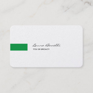 Luxus Linen Schwarz-weiß Green Beruflich Moderne Visitenkarte