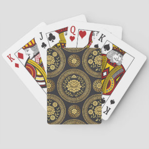 Luxus-Lotus-Mandala-Gold-Emblem Spielkarten