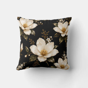 Luxus-Magnolie-Blumen-Nahtloses Muster Kunstwerk Kissen