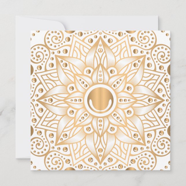 Luxus Mandala 11 Feiertagskarte (Vorderseite)