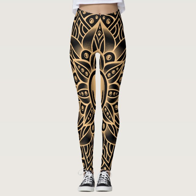 Luxus Mandala 12 Leggings (Vorderseite)