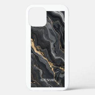 Luxus-Marmor-Design-Case – Fügen Sie Ihren Namen h iPhone 12 Hülle