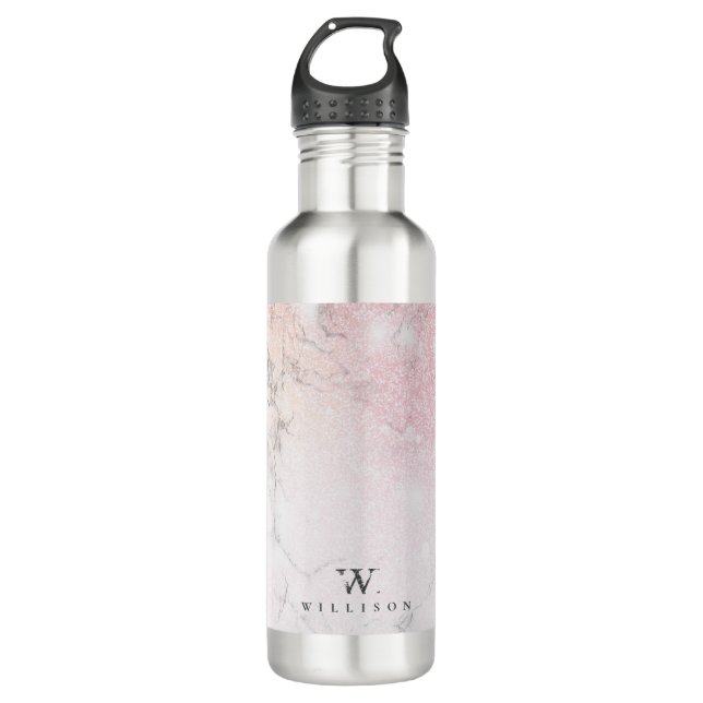 Luxus-Marmor Personalisiert Edelstahlflasche (Vorderseite)