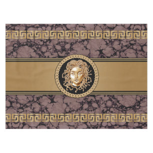 Luxus Medusa Marble & Gold Tischdecke