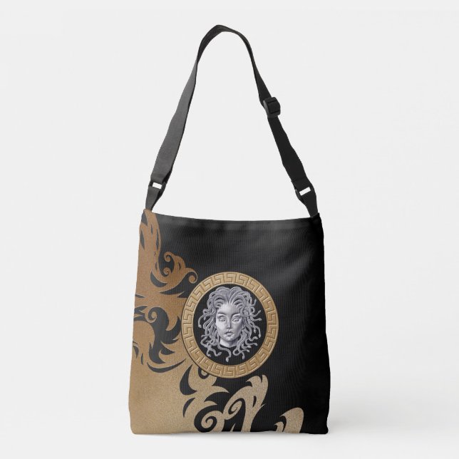 Luxus Medusa Medallion, Body Bag Tragetaschen Mit Langen Trägern (Rückseite)