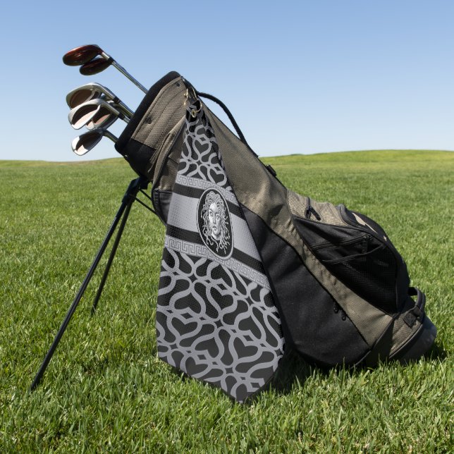 Luxus Medusa Silver Golf Handtuch (Gras)