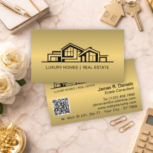 Luxus-Messing-Gold-Immobilien-Chic-Profesionell Visitenkarte
