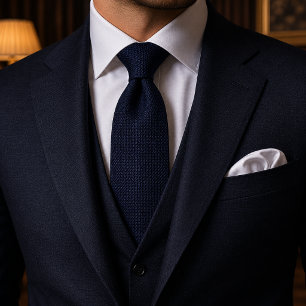 Luxus-Midnight-Navy-Struktur Krawatte