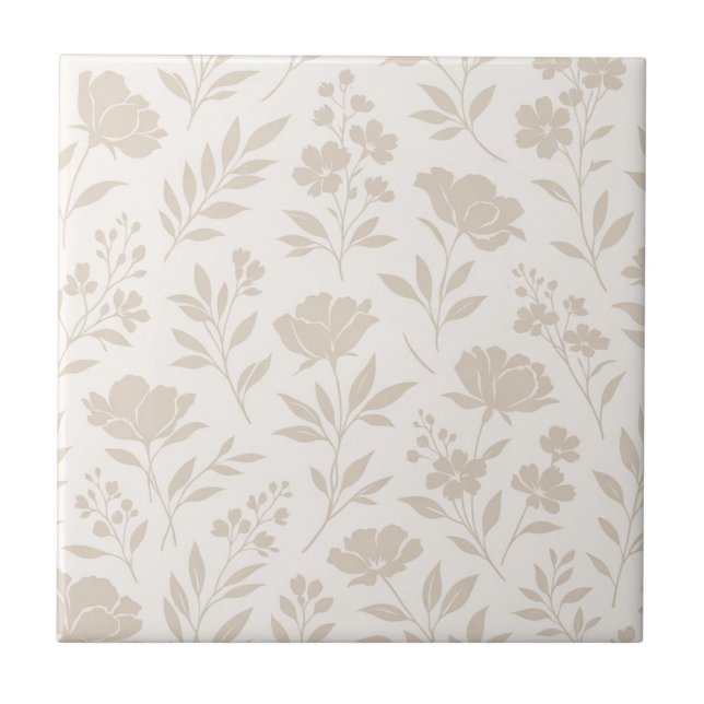 Luxus-Minimal-Botanikmuster Fliese (Vorderseite)