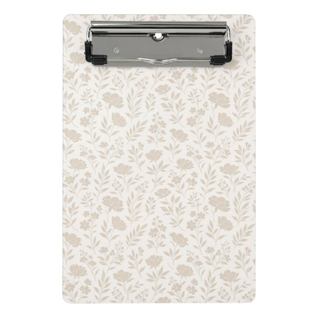 Luxus-Minimal-Botanikmuster Mini Klemmbrett (Vorderseite)