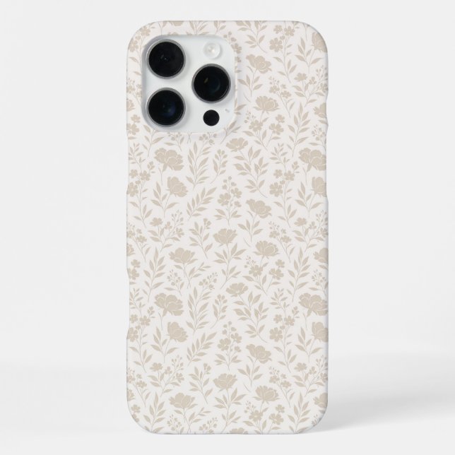 Luxus Minimal Botanisches Muster iPhone 16 Pro Max Hülle (Rückseite)