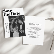 Luxus-Minimal-Flat-Hochzeitsankündigungskarte