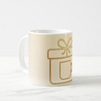 Luxus-Minimal-Gold-Geschenk-Symbol-Weihnachtstasse Kaffeetasse