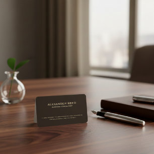 Luxus-Minimalist Modern Professionell Braun Visitenkarte