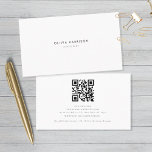 Luxus-Minimalistisch-QR-Code Beruflich Visitenkarte<br><div class="desc">Luxuriöse Minimalistische QR Code Beruflich Business Card</div>