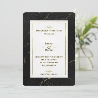 Luxus Minimalistische Hochzeitseinladung Elegant G Einladung