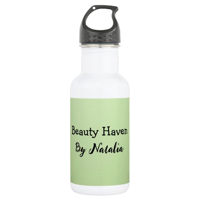 Luxus Mint Green Beauty Salon Edelstahlflasche (Vorderseite)