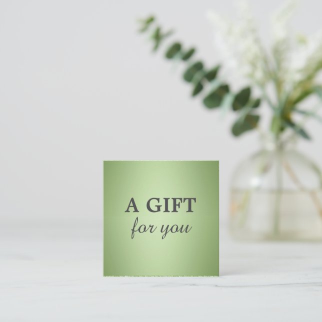 Luxus Mint Green Beauty Salon Rabattkarte (Stehend Vorderseite)