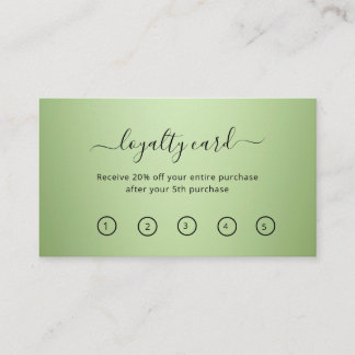 Luxus Mint Green Beauty Salon Treuekarte