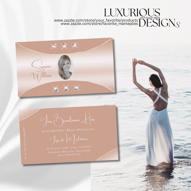 Luxus mit Rose Gold Dekor Juwelen und Foto Visitenkarte (Von Creator hochgeladen)