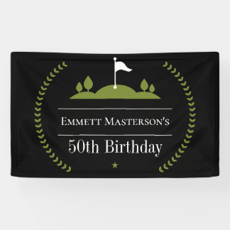 Luxus Modern 50. Geburtstag Golfer Party Golf Banner