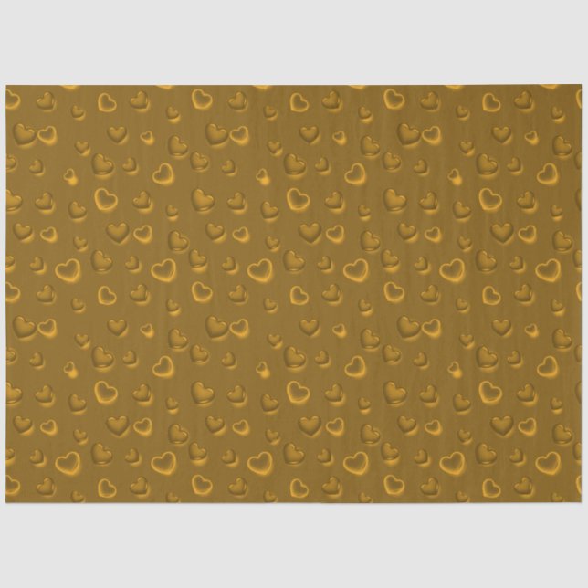 Luxus Moderne Elegante Glitzer Goldenes Herz Seidenpapier (Vorderseite)