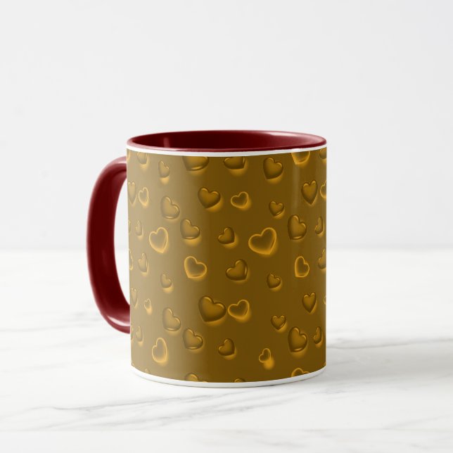 Luxus Moderne Elegante Glitzer Goldenes Herz Tasse (Vorderseite Links)