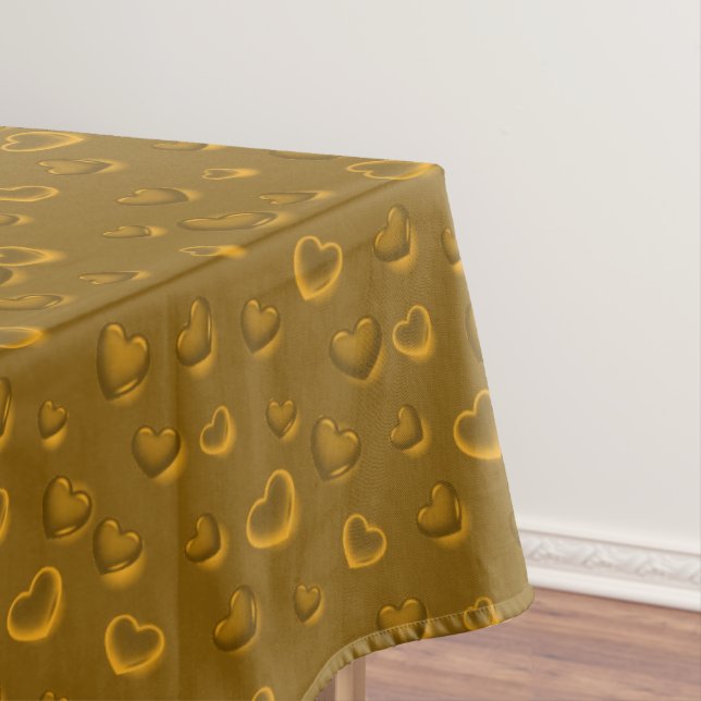 Luxus Moderne Elegante Glitzer Goldenes Herz Tischdecke (Beispiel)