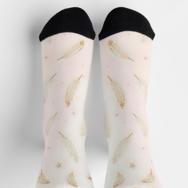Luxus Moderne Feathers Boho Collection Socken (Oben)