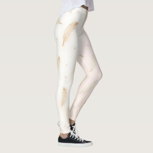 Luxus Moderne Federn Boho Kollektion Leggings