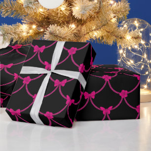 Luxus Moderne Rosa Natürliche Florale Butterfly Geschenkpapier