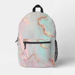 Luxus Moderne Rosé-Weich-Mint-Gold-Kollektion Bedruckter Rucksack