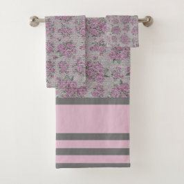 Luxus Moderne Vintage Rose Badhandtuch Set