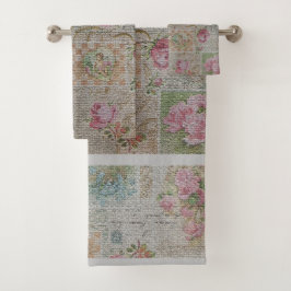 Luxus Moderne Vintage Rose Badhandtuch Set